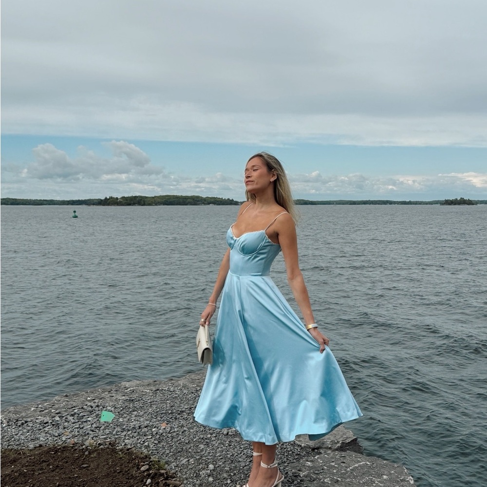 House of CB Light Blue Midi Dress